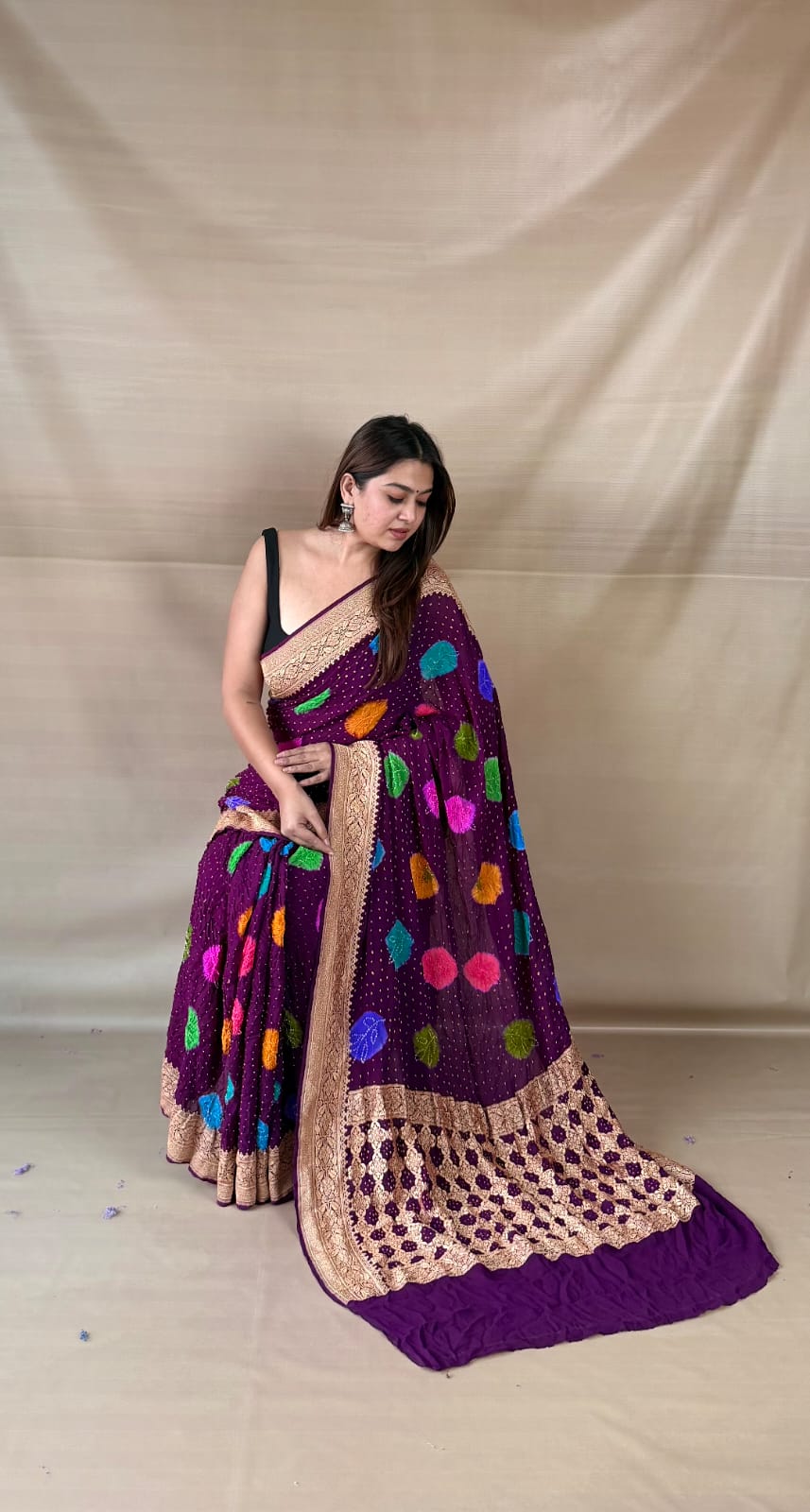Bandhni Saree view 1